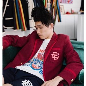 Maroon Blazer with Embroidered Crest